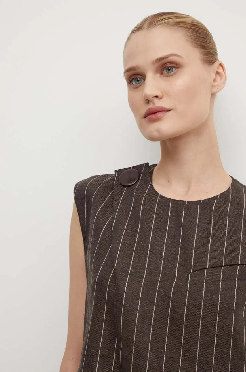 Льняной жилет Enid - Casual Linen Stripe - фото 4