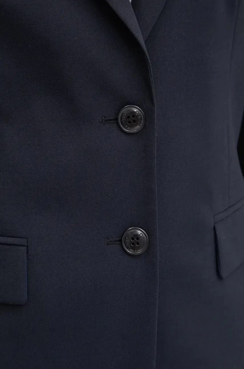 Куртка из смесовой шерсти военно-морской для женщин - фото 5