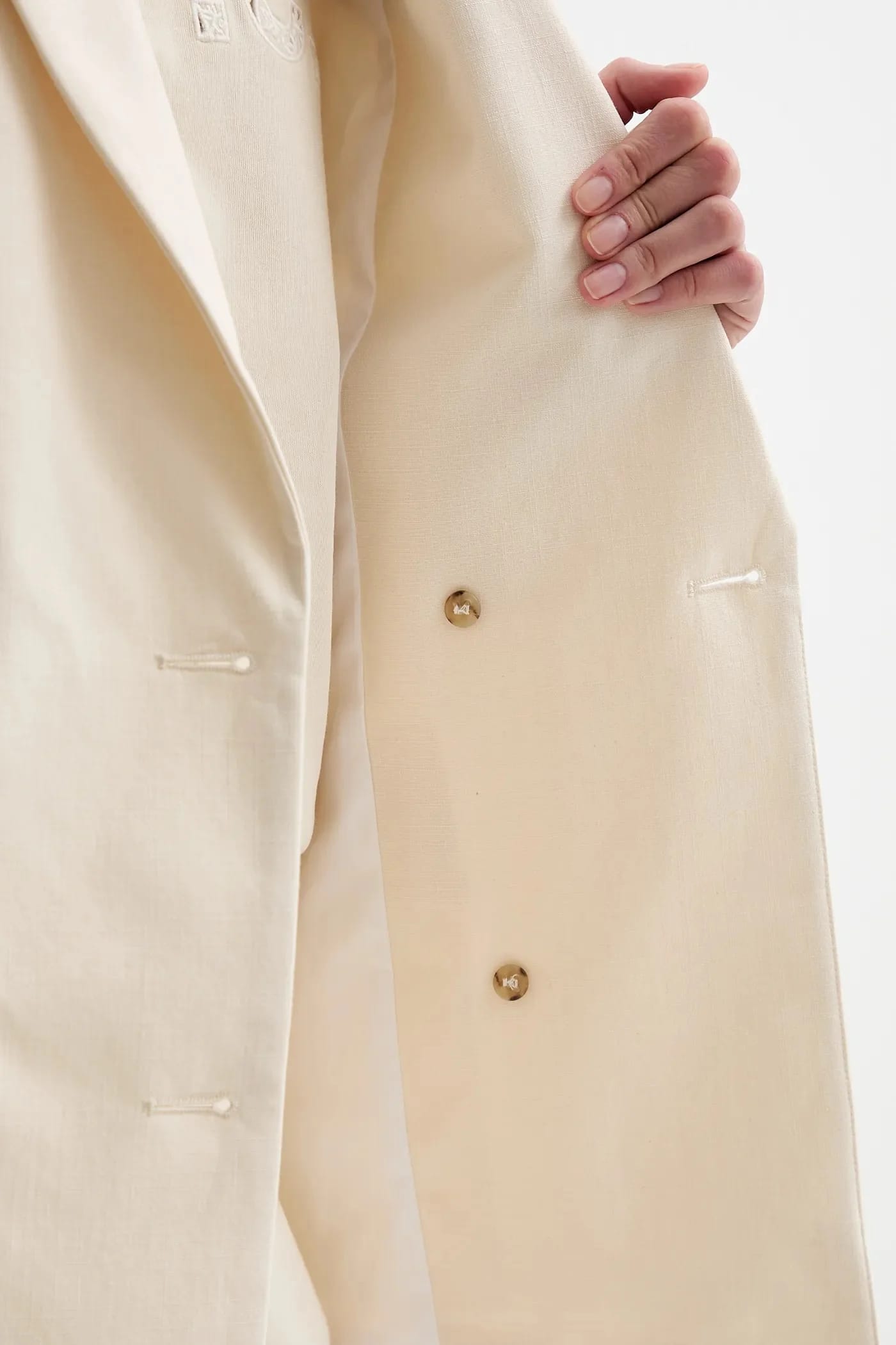 Женская двубортная куртка из хлопка Veste Lucy - фото 6