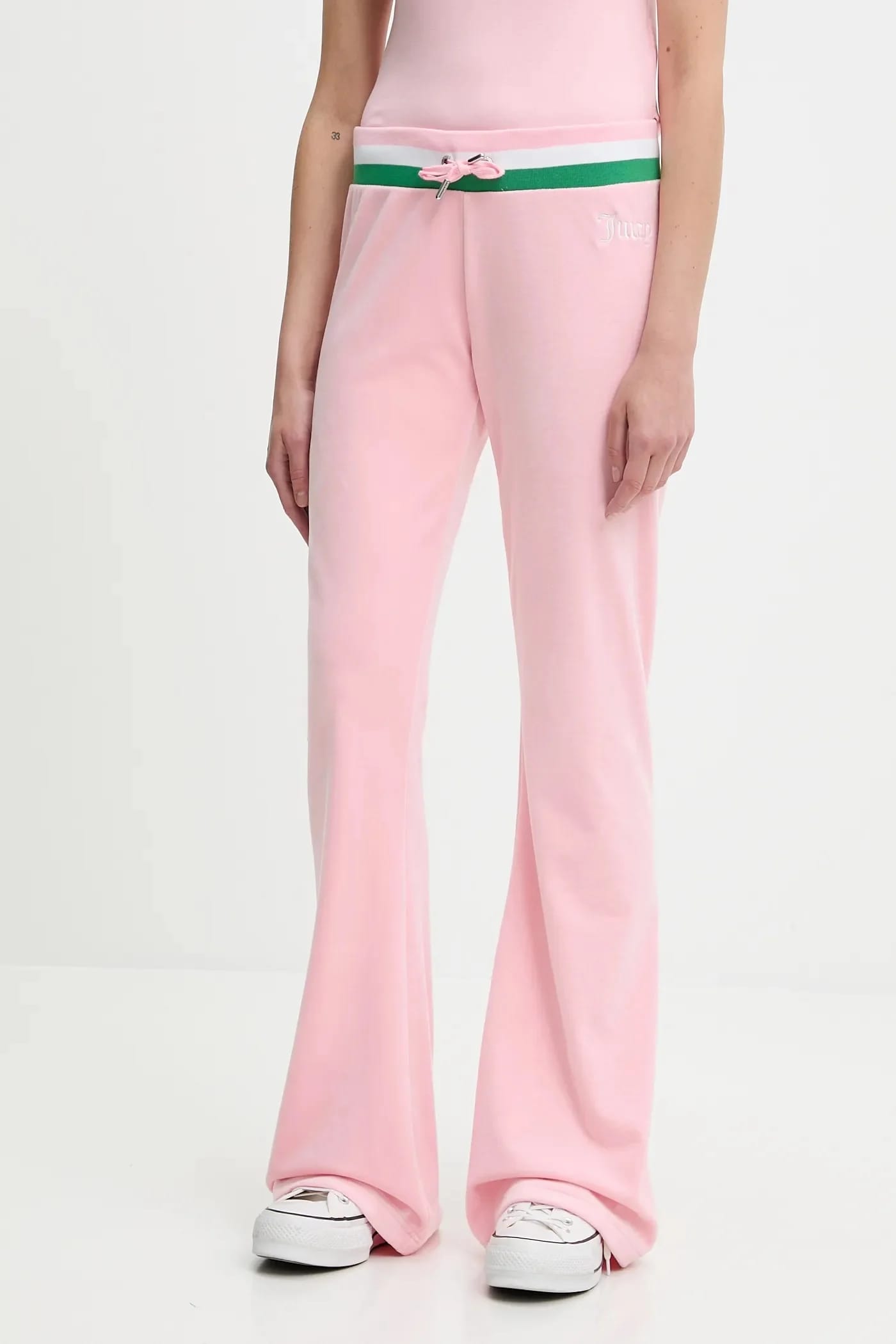 Бархатные спортивные брюки CHRISTINE STRIPE LOW RISE