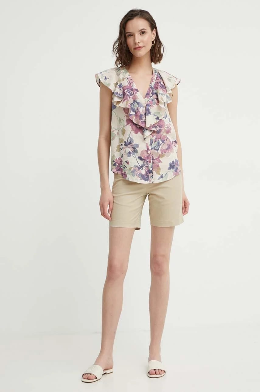 Шорты бежевые для женщин - фото 2