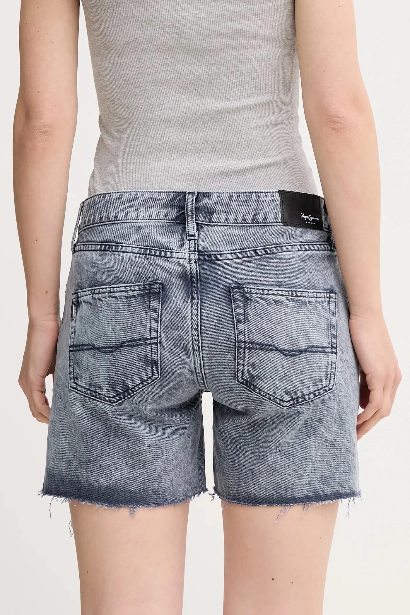 Шорты из хлопкового денима REGULAR SHORT MW DISTRESSED - фото 2