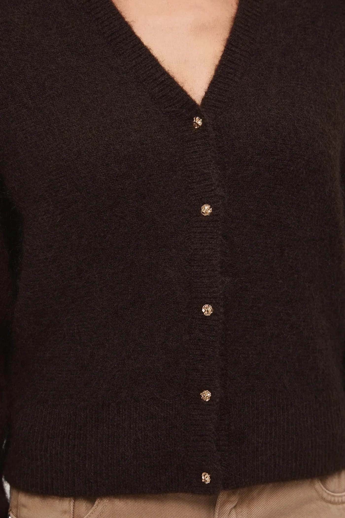 Кардиган коричневый для женщин - фото 7