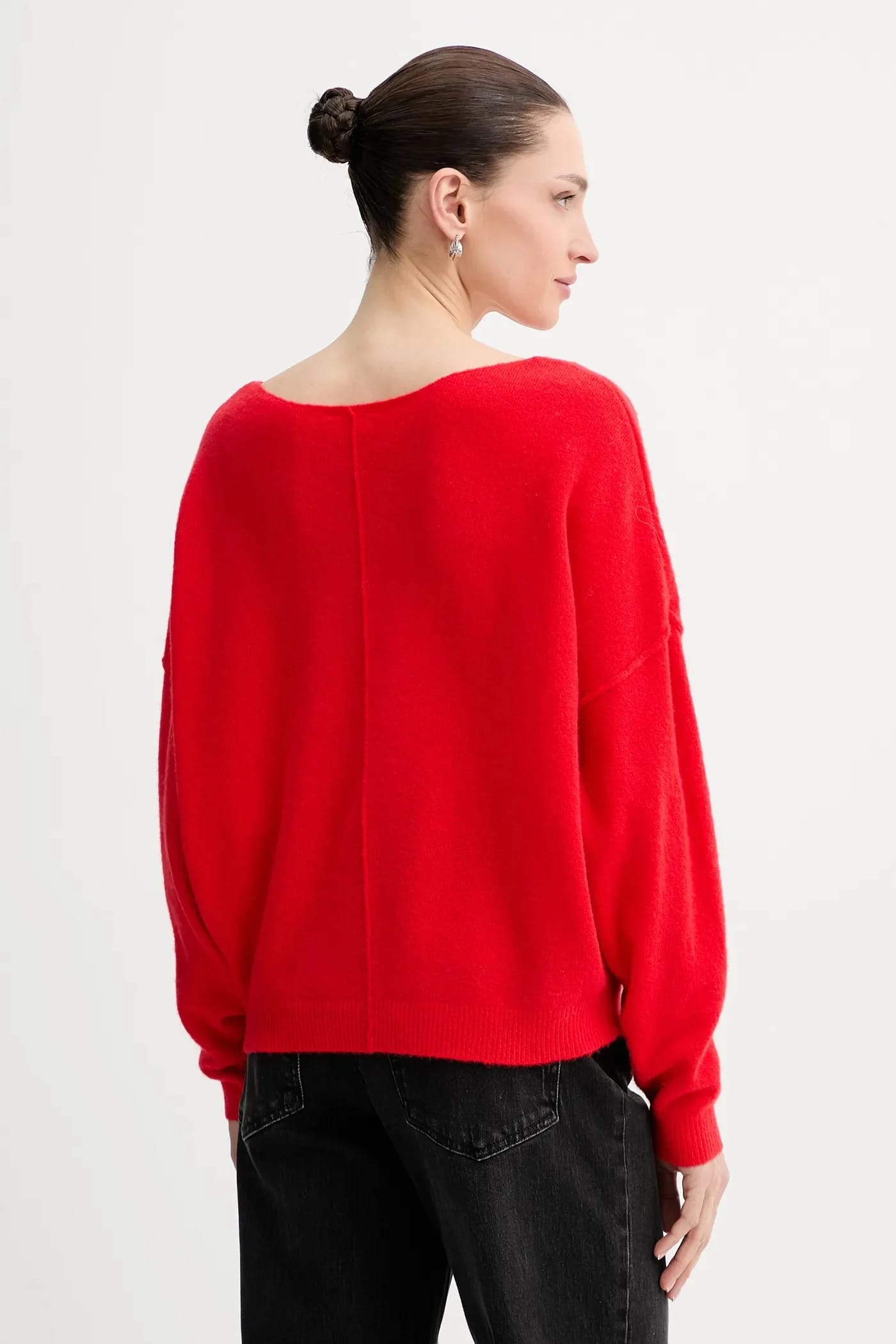 Женский свитер из шерсти PULL ML COL BATEAU - фото 3