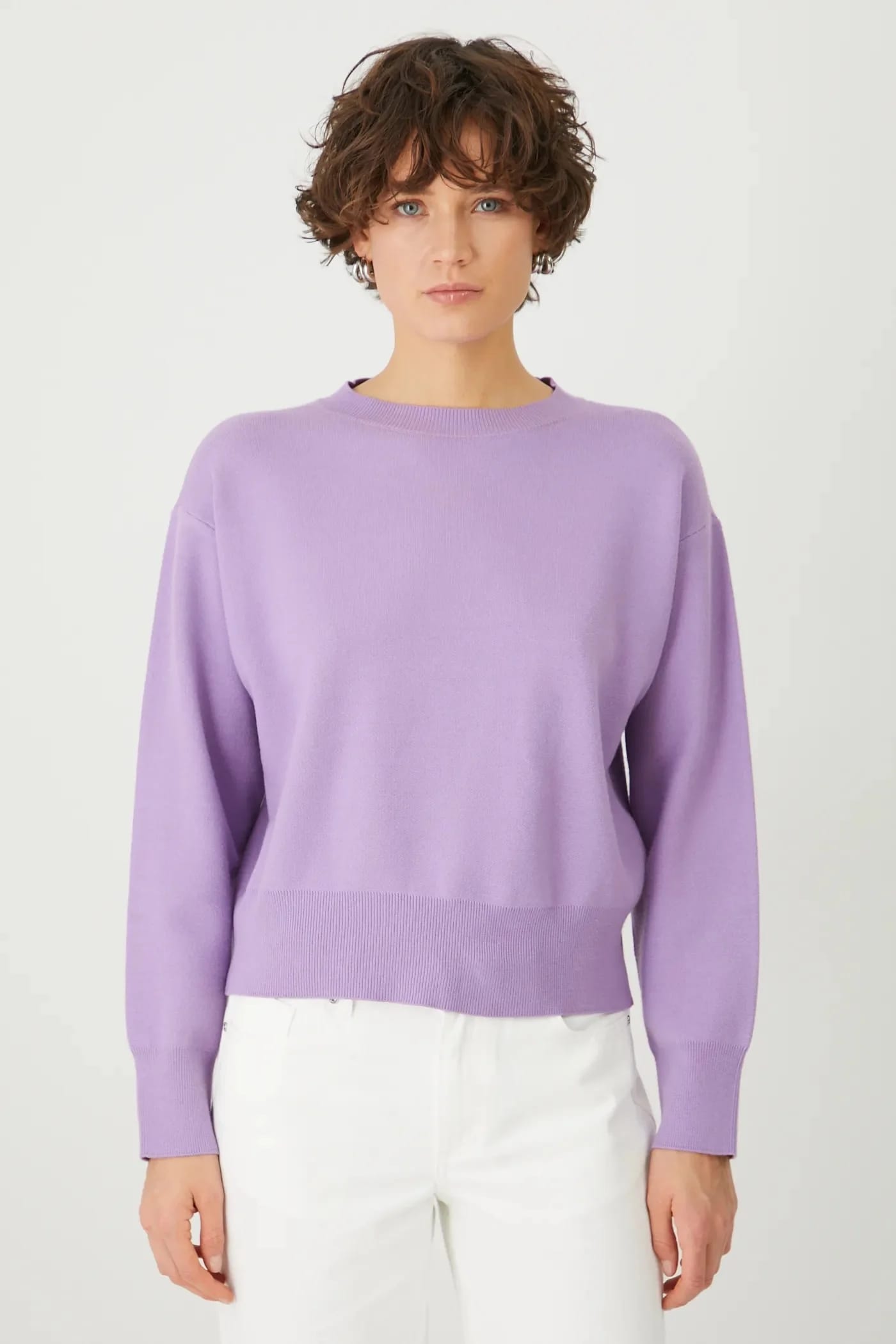 Свитер фиолетовый для женщин - фото 2