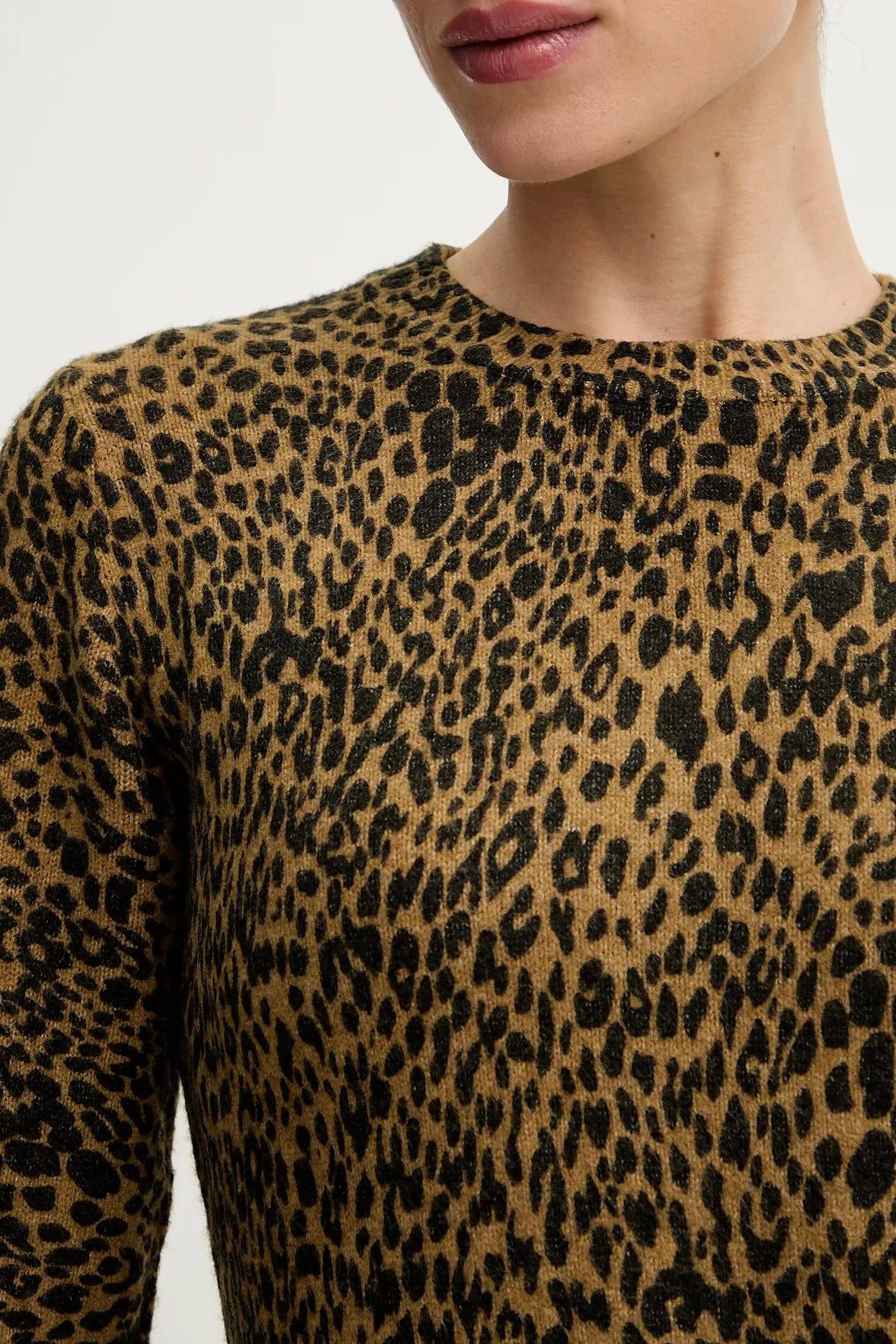 Платье из смесовой шерсти зеленое для женщин - фото 5