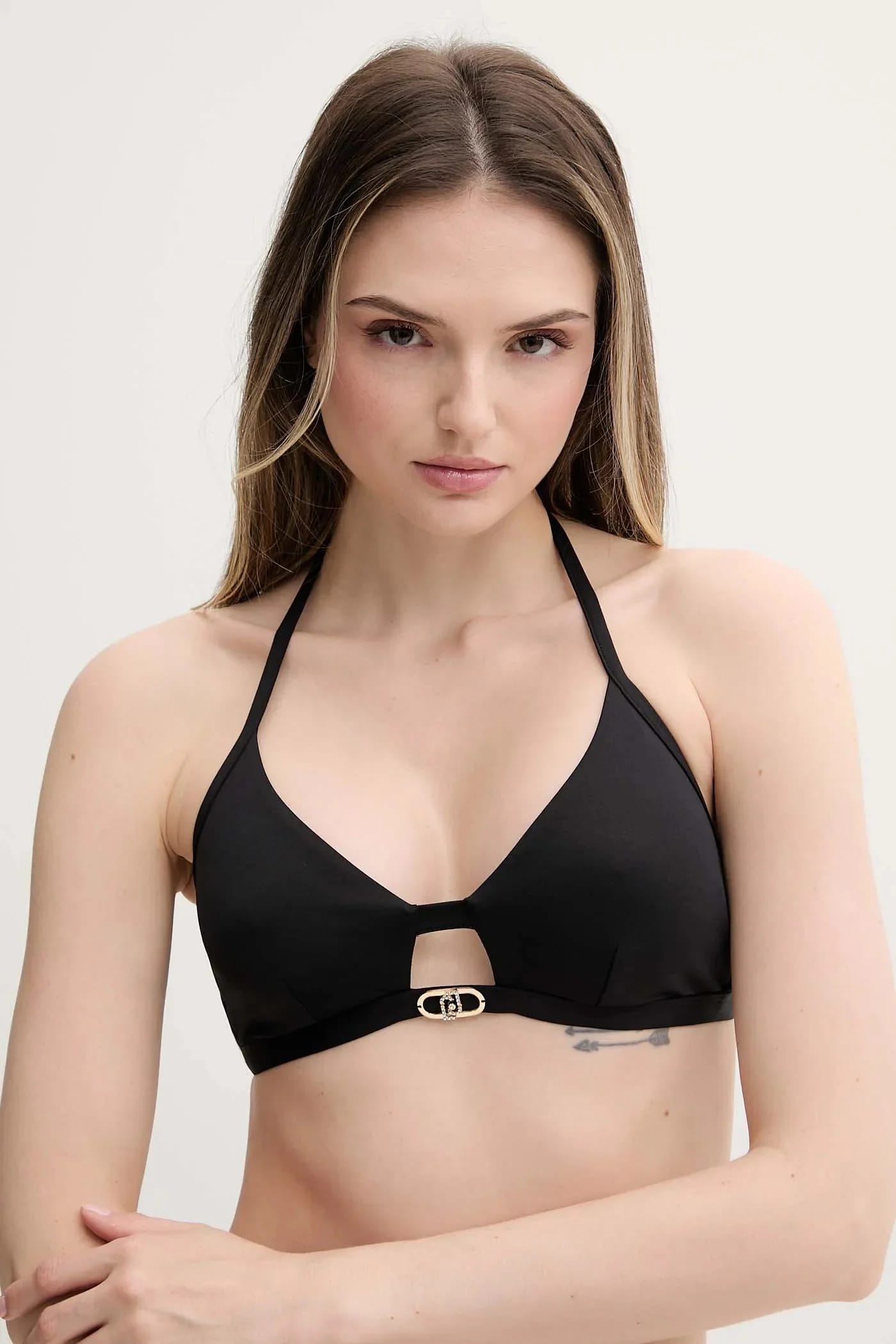 Плавательный бюстгальтер черный для женщин