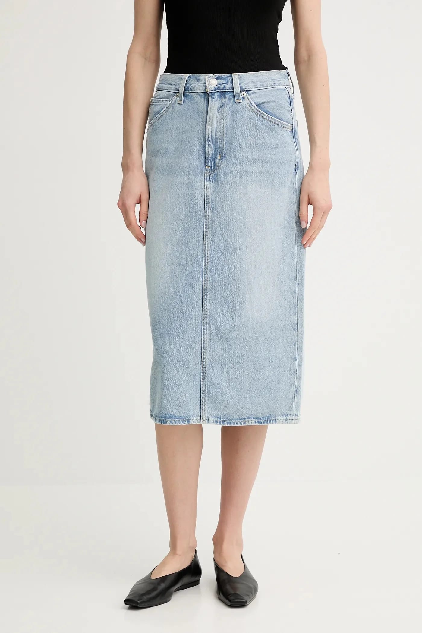 джинсовая юбка HR SLIT SKIRT