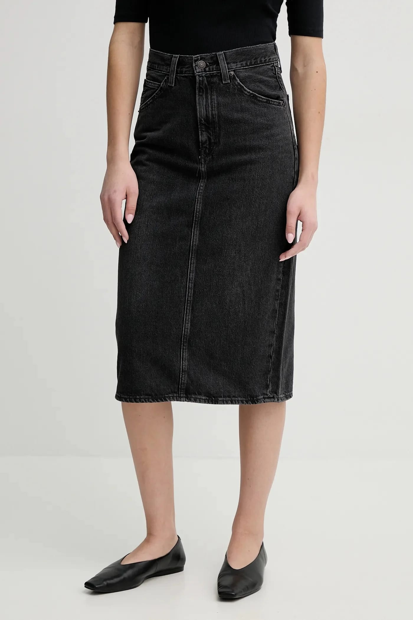 джинсовая юбка HR SLIT SKIRT