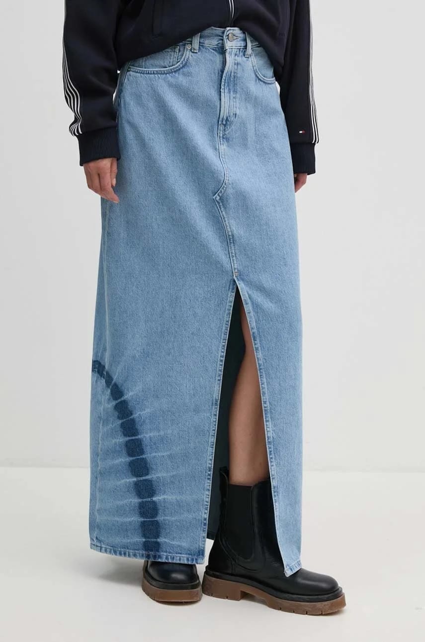 Джинсовая юбка MAXI SKIRT HW TIE DYE