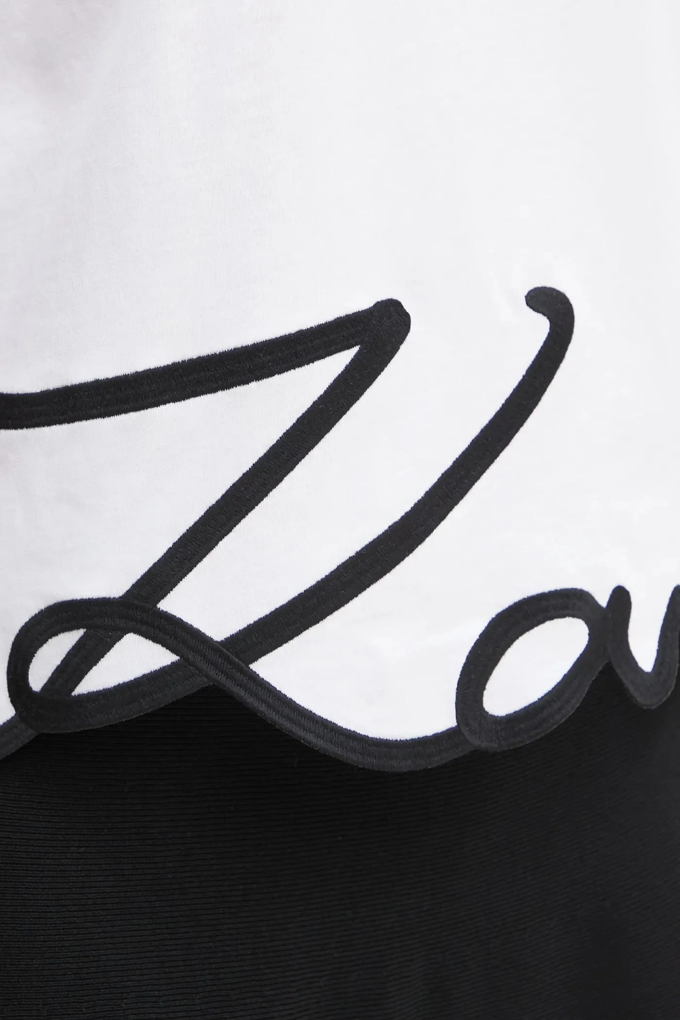 Хлопковая футболка KARL SIGNATURE белая для женщин - фото 5
