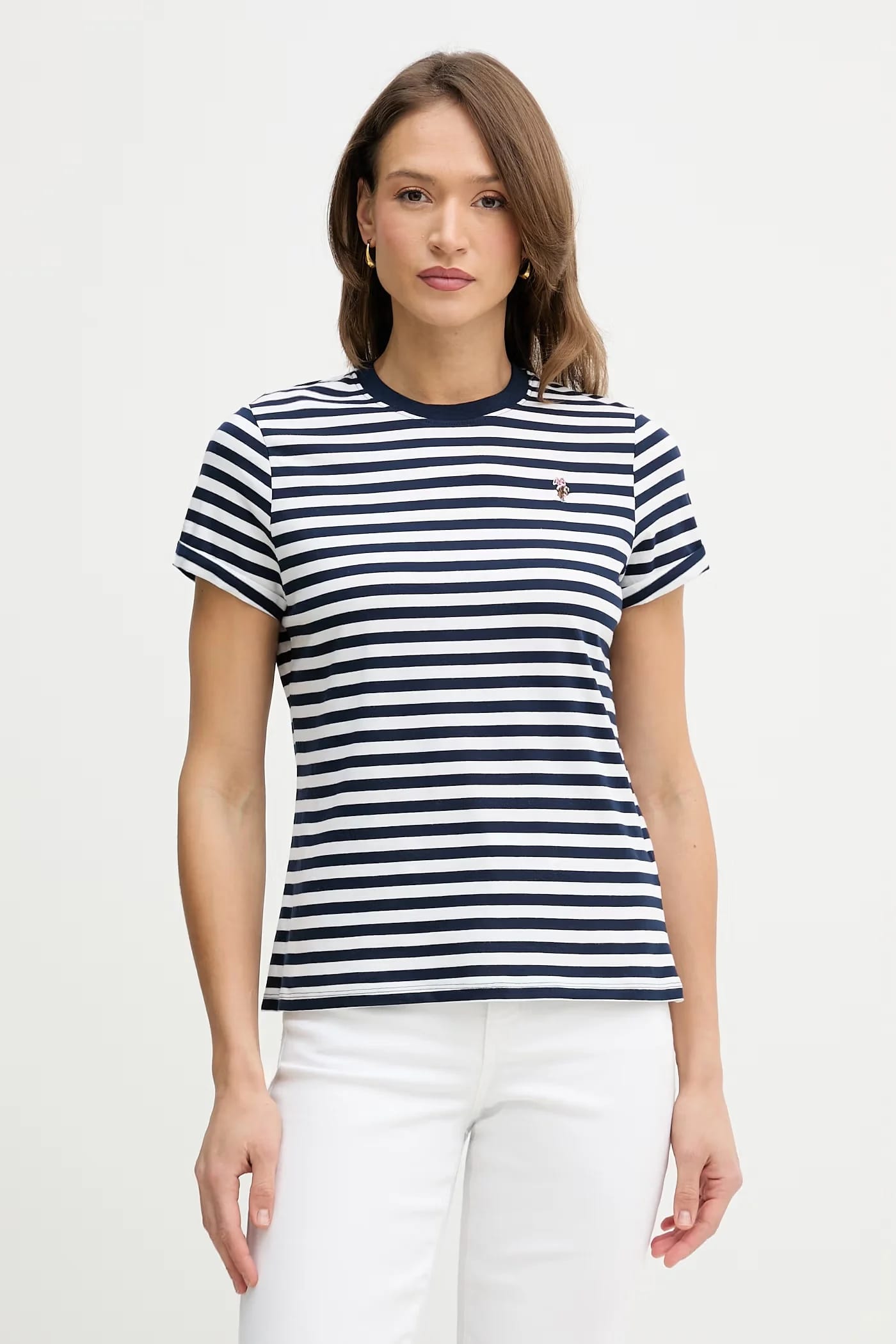 STRIPE CREW NECK женская хлопковая футболка