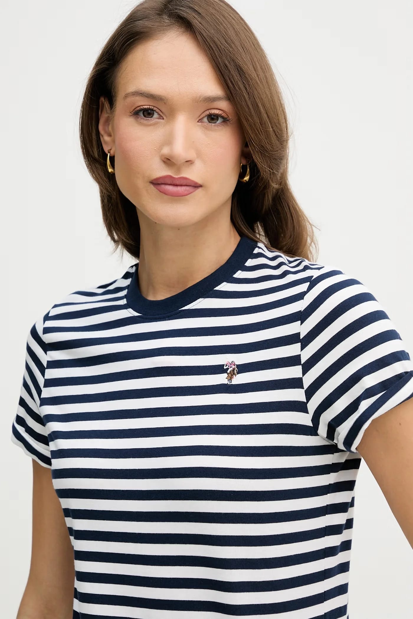 STRIPE CREW NECK женская хлопковая футболка - фото 4