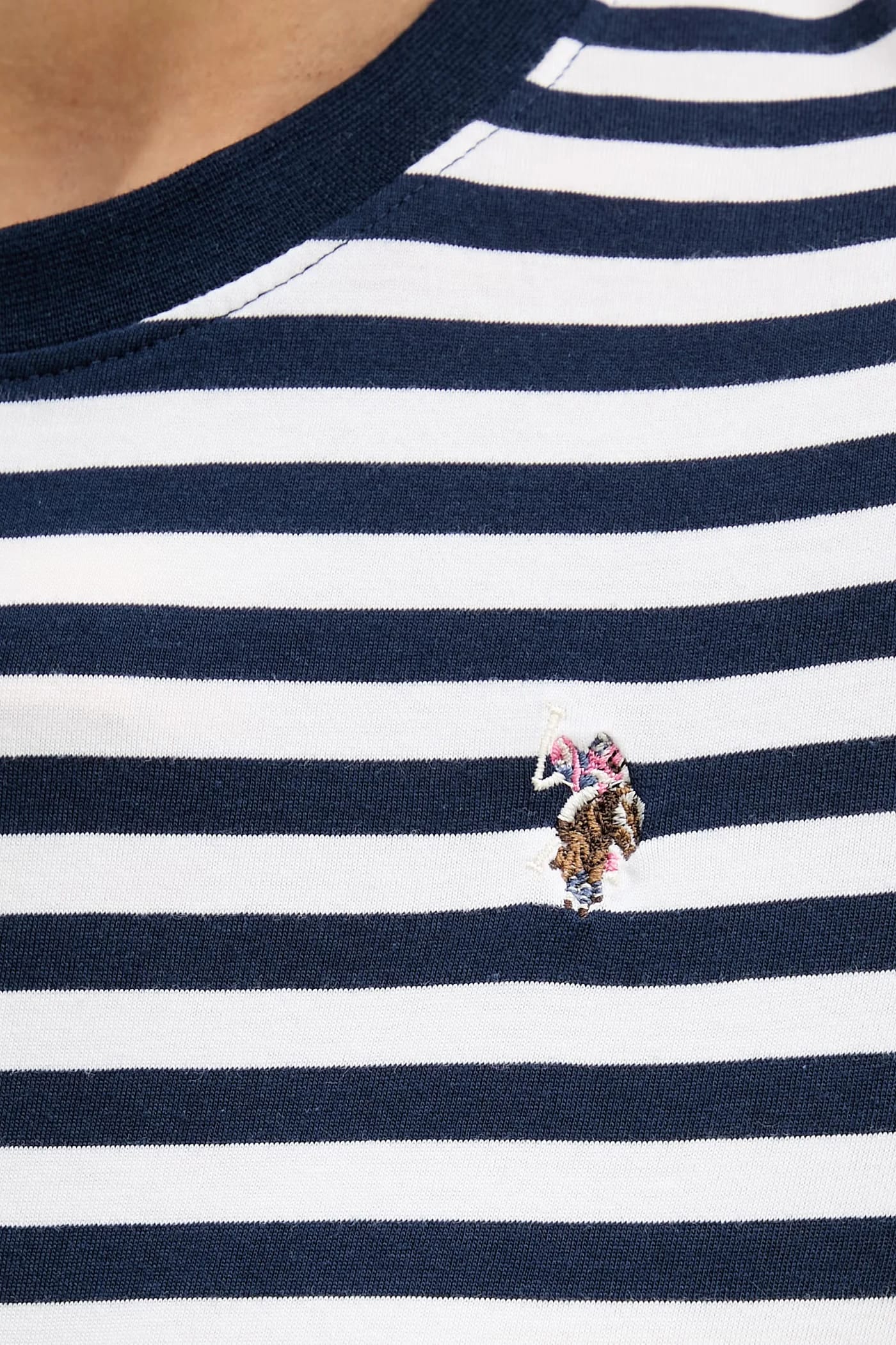 STRIPE CREW NECK женская хлопковая футболка - фото 5