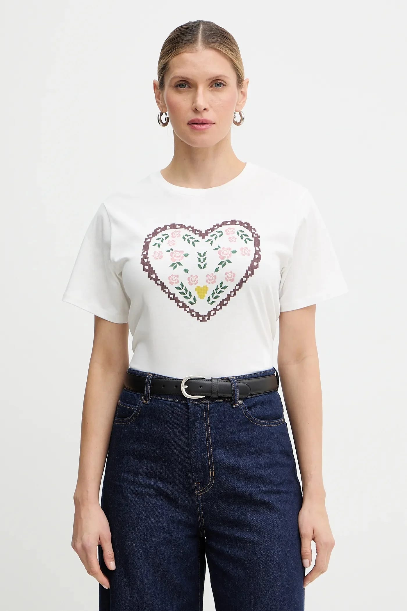 Футболка TENUE из хлопка белая
