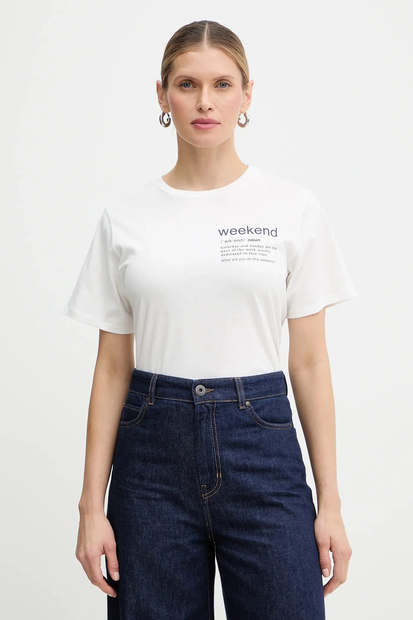 Футболка TENUE из хлопка белая