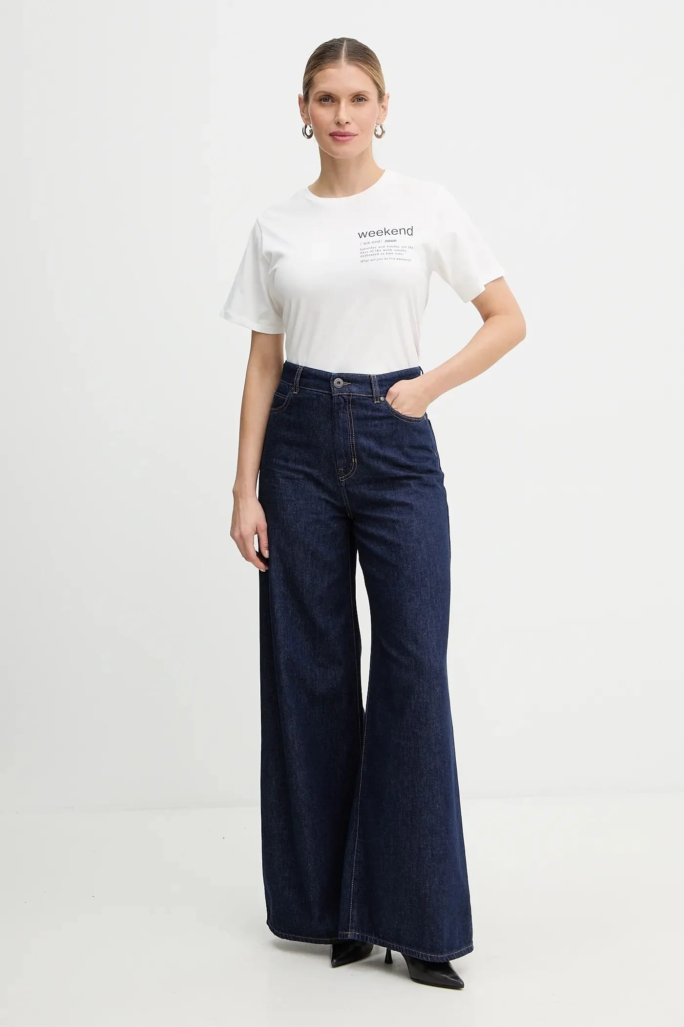 Футболка TENUE из хлопка белая - фото 2