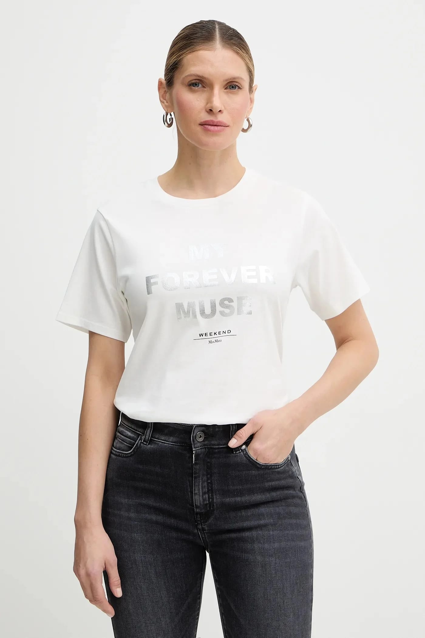 Футболка TENUE из хлопка белая