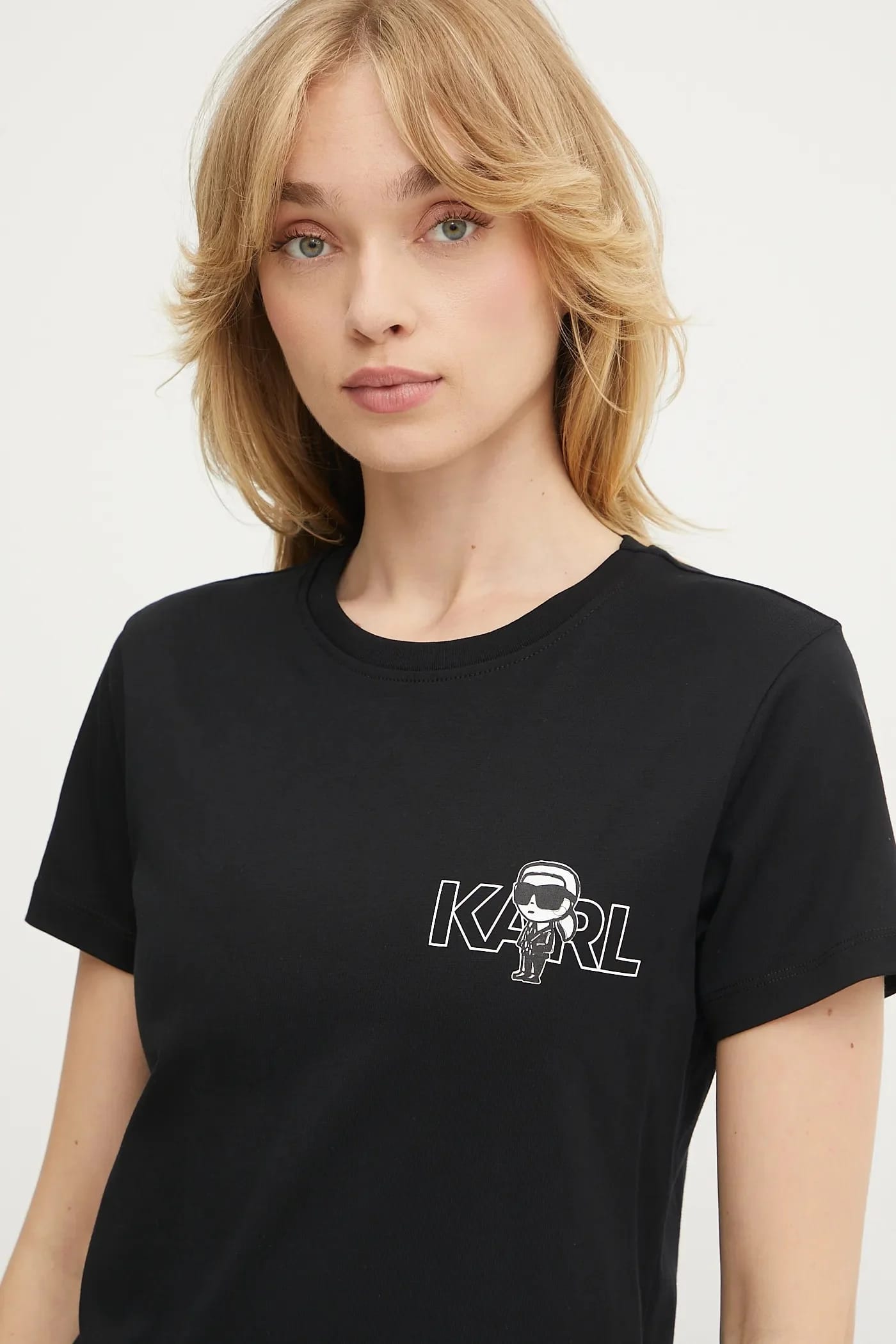 Хлопковая футболка IKON черная для женщин - фото 4