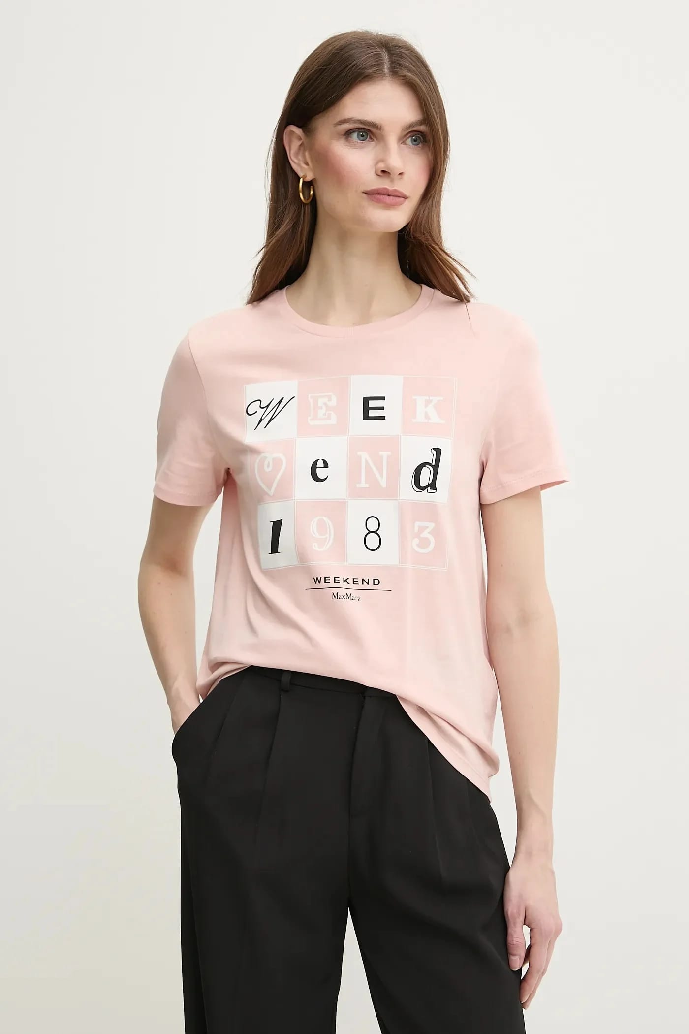 Хлопковая футболка розовая для женщин