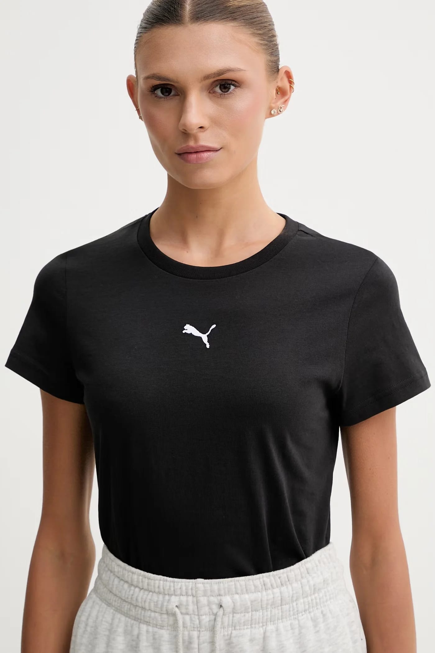 Женская хлопковая футболка Essential Logo с логотипом - фото 4