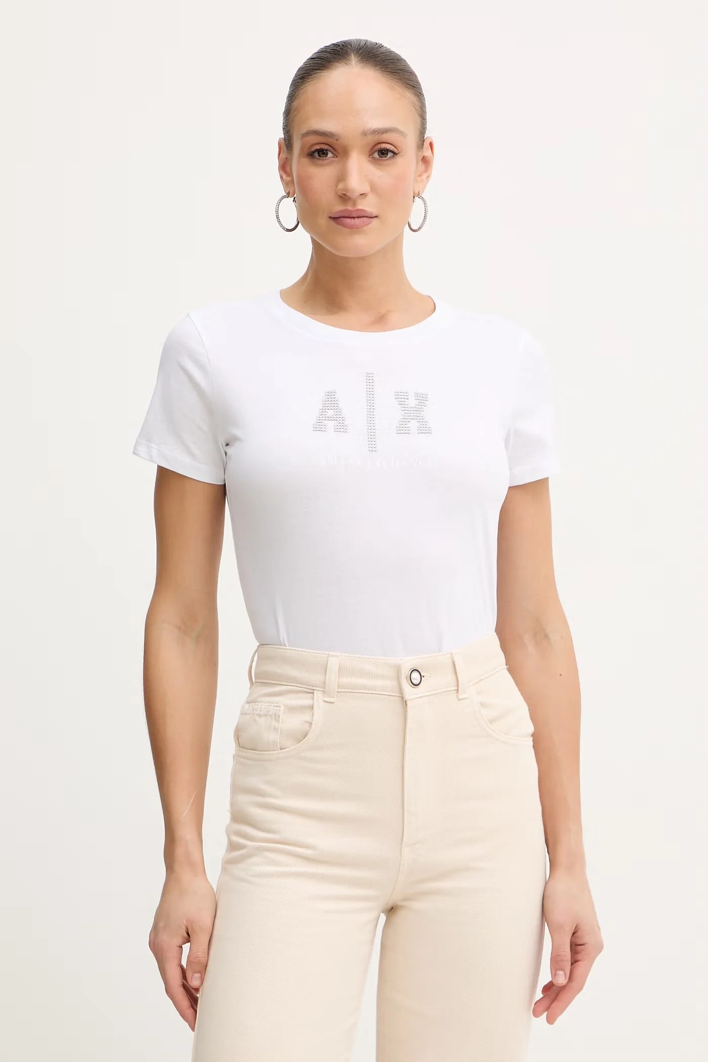 Хлопковая футболка белая для женщин