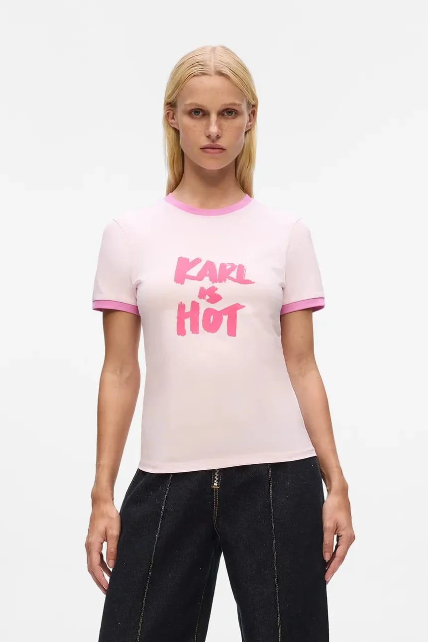 Хлопковая футболка Karl Lagerfeld x Пэрис Хилтон