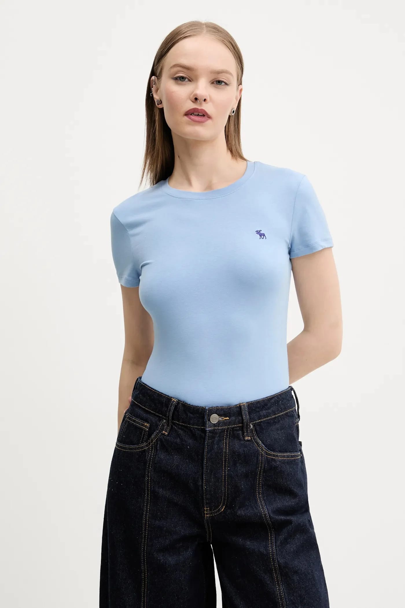 футболка синяя для женщин - фото 4