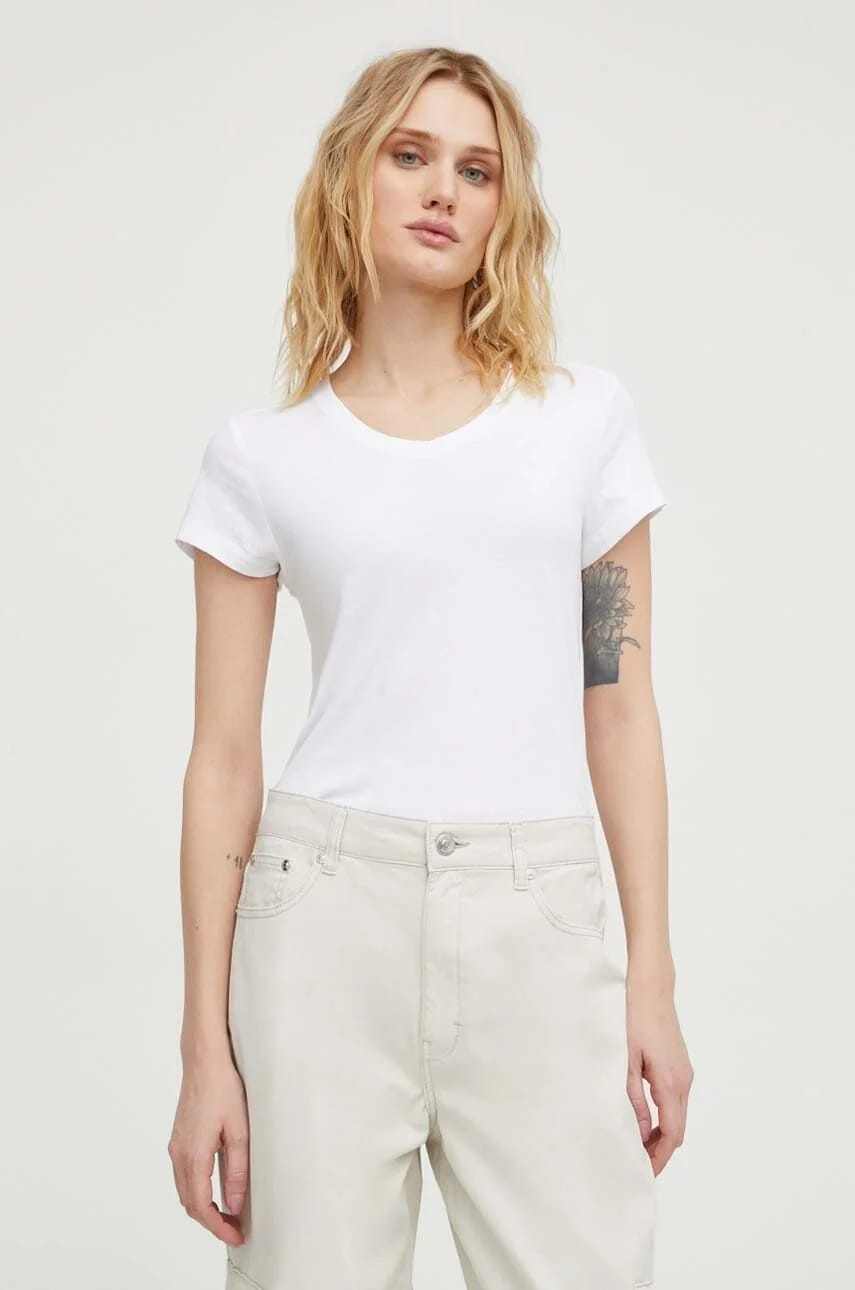 Футболка из сырого хлопка Eyben slim v t 2.0 белая для женщин