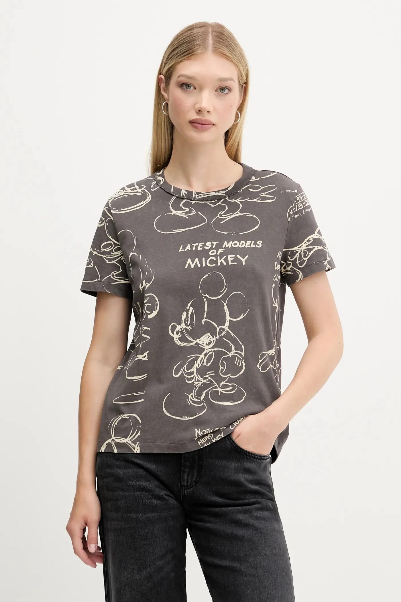 Хлопковая футболка MICKEY SKETCH