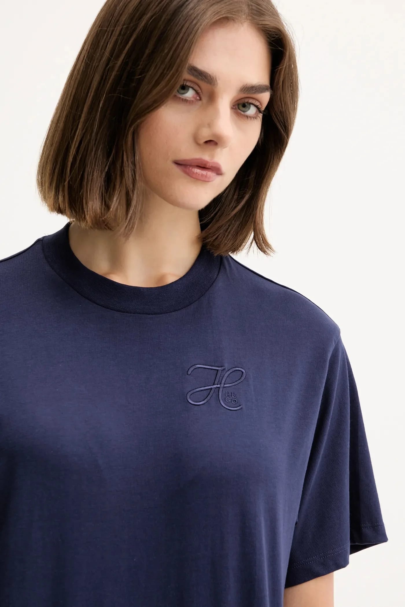 Хлопковая футболка Vintage Tee_19 военно-морской для женщин - фото 4