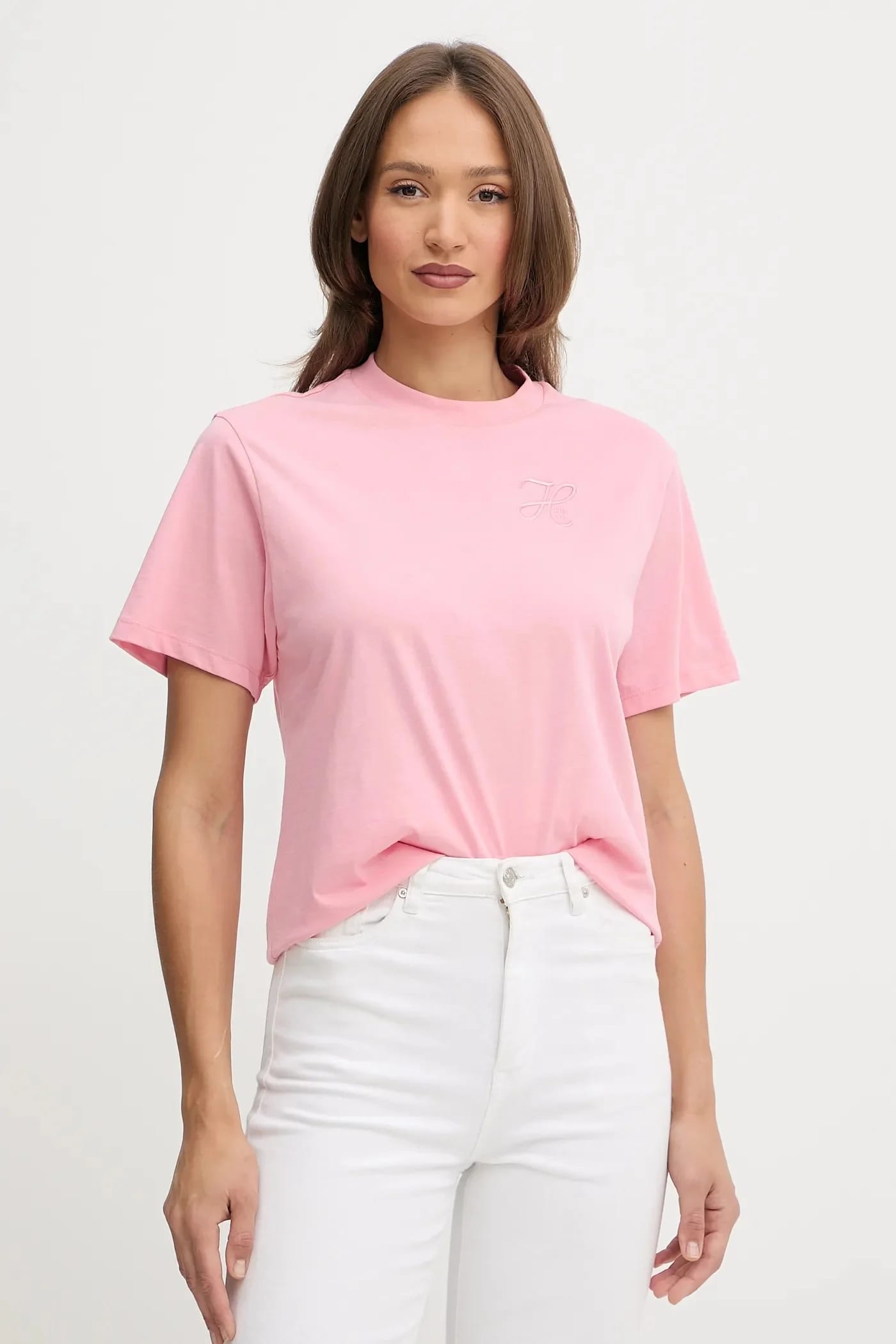 Хлопковая футболка Vintage Tee_19 розовая для женщин