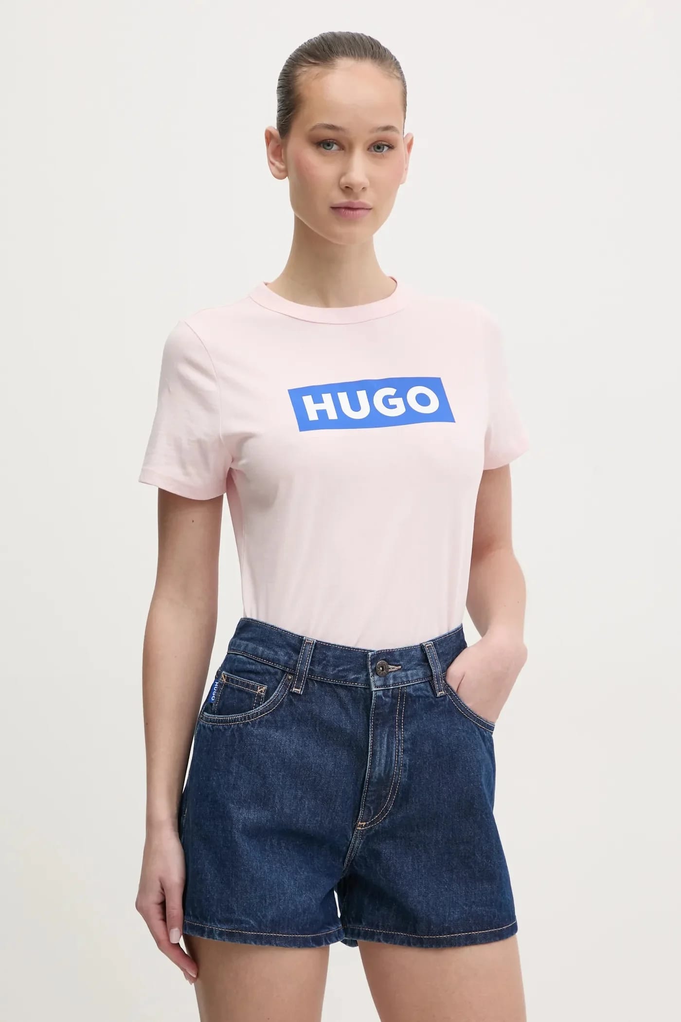 Хлопковая футболка Classic Tee_B розовая для женщин
