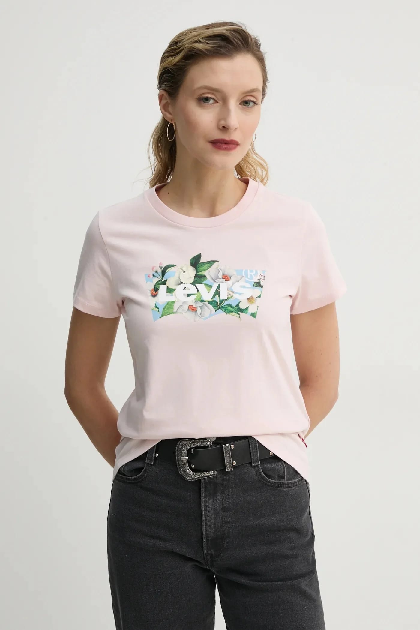 Футболка THE PERFECT TEE из хлопка розовая для женщин - фото 4
