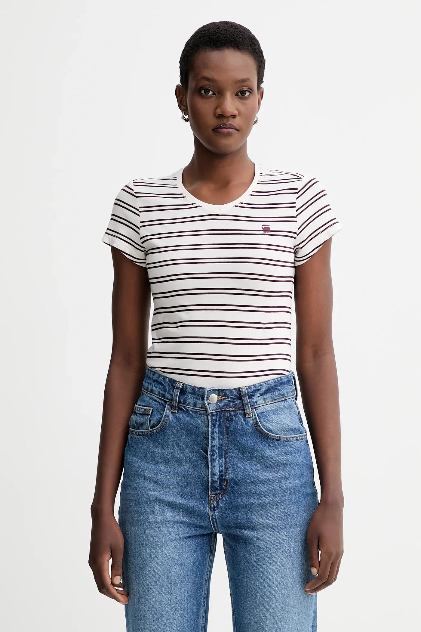 Женская хлопковая футболка Stripe eyben slim v t 2.0