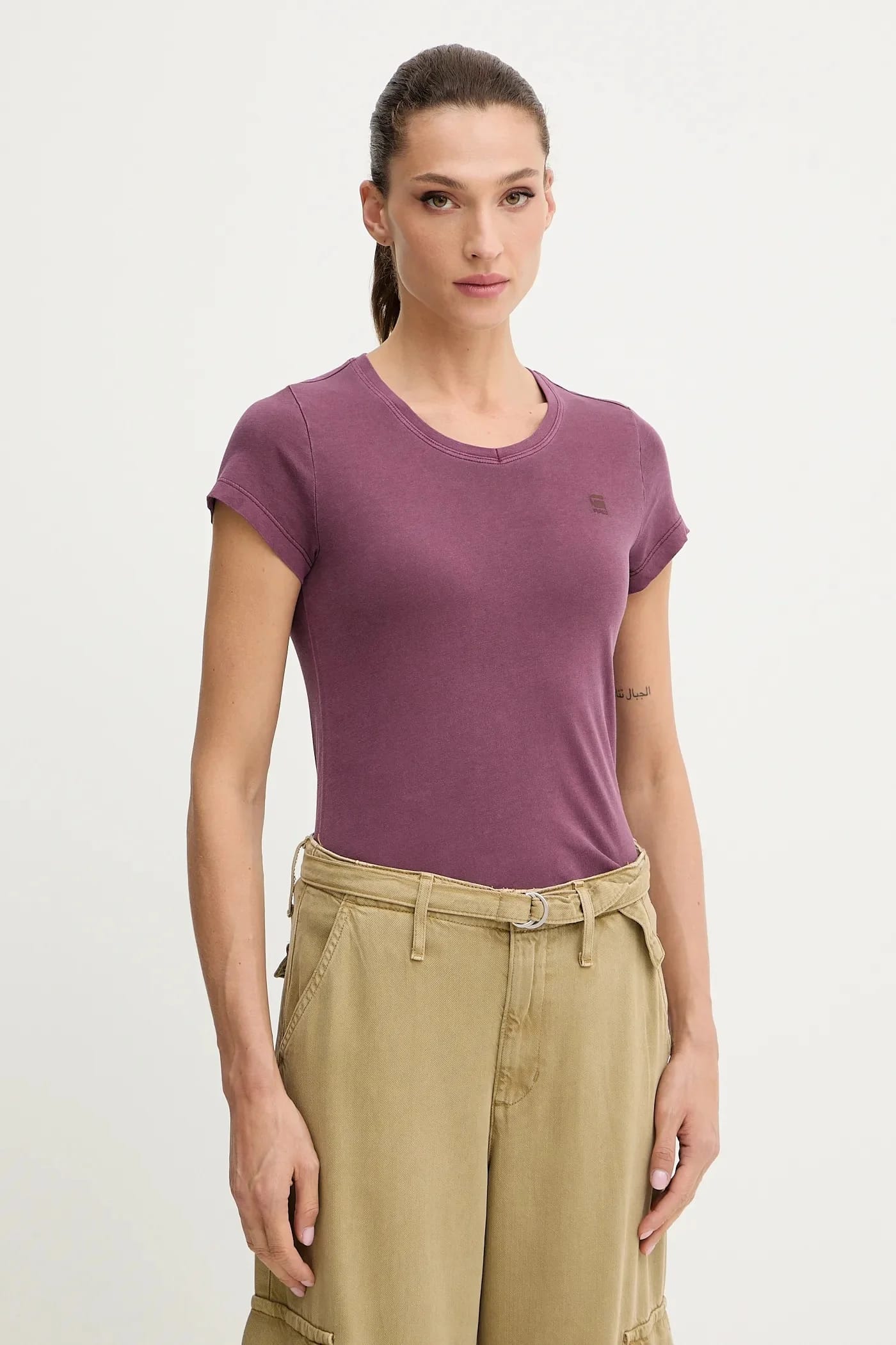 Женская хлопковая футболка Overdyed eyben slim v t 2.0