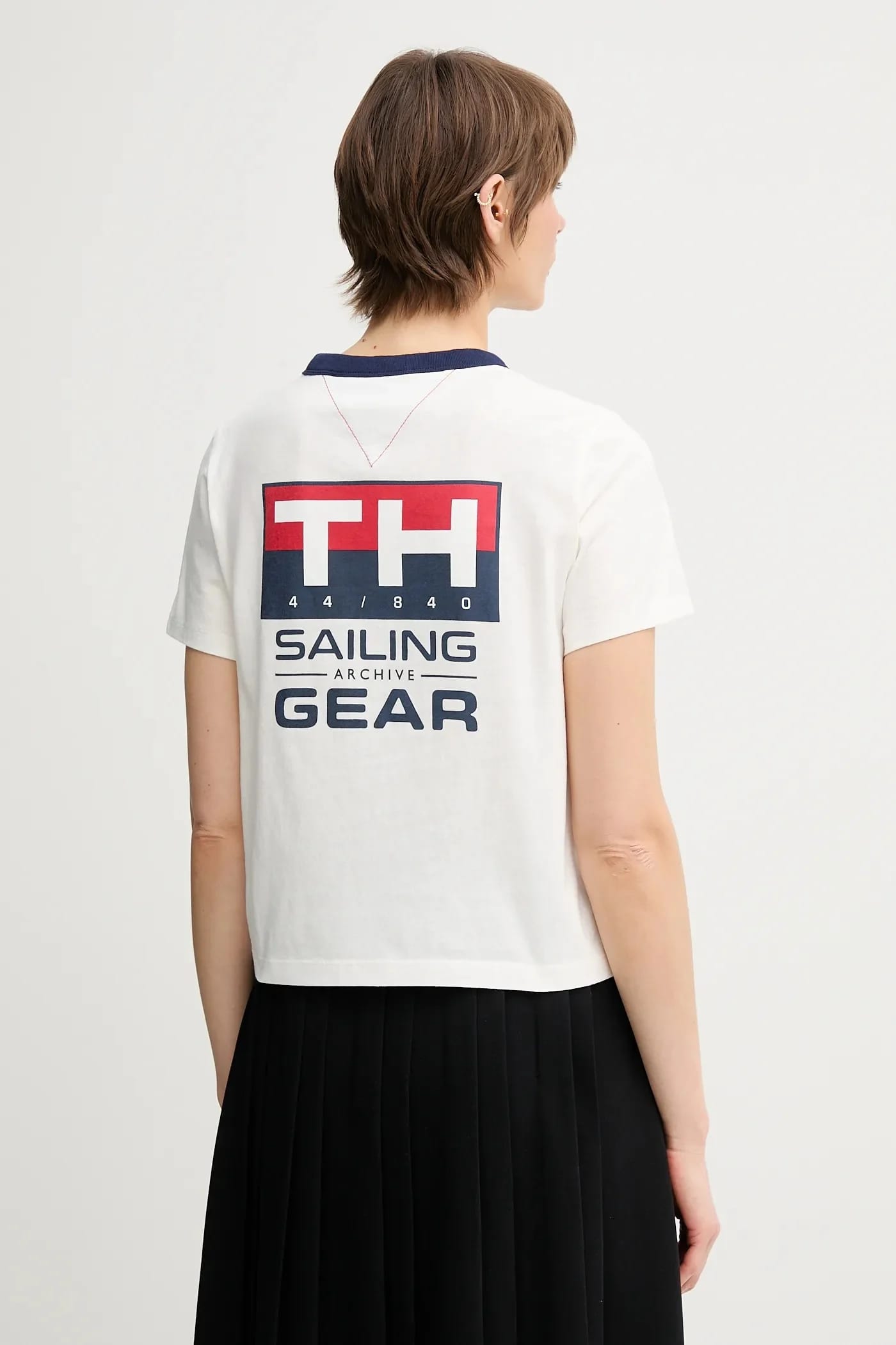 Футболка SAILING из хлопка белая для женщин