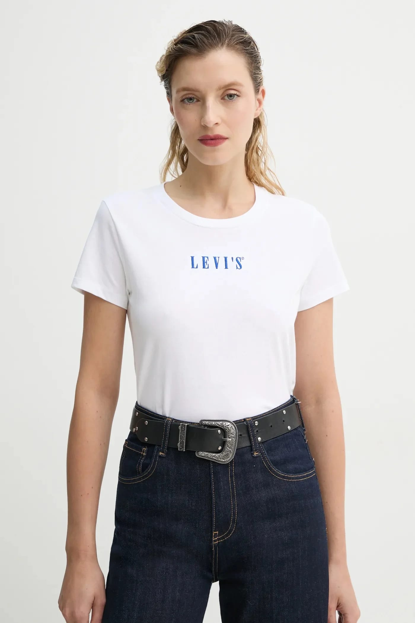 Футболка THE PERFECT TEE из хлопка белая для женщин