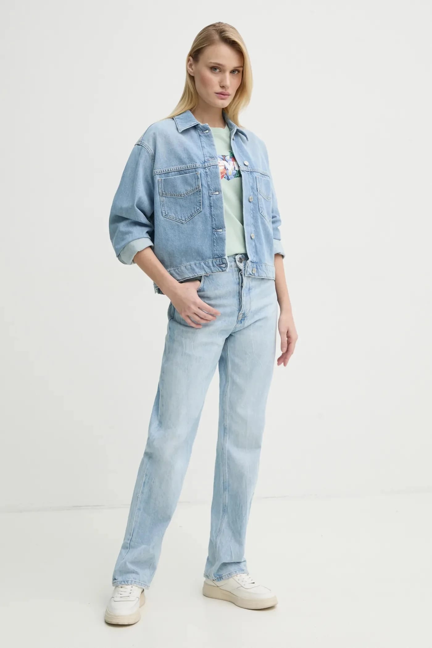 Футболка THE PERFECT TEE из хлопка зеленая для женщин - фото 2