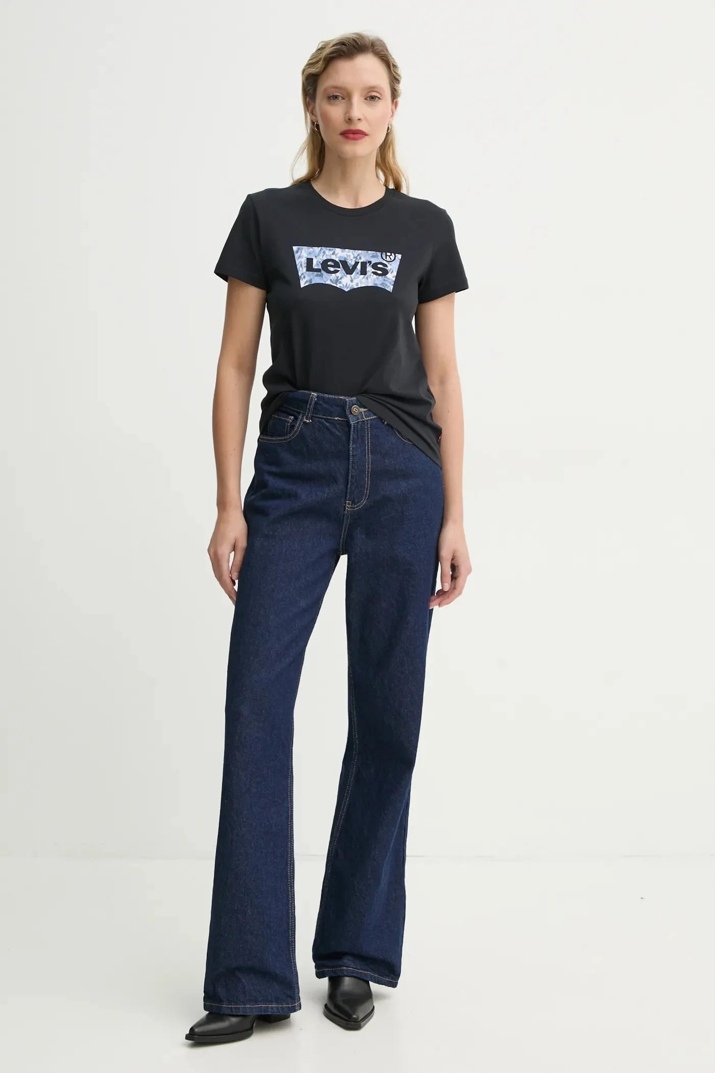 Футболка THE PERFECT TEE из хлопка черная для женщин - фото 2