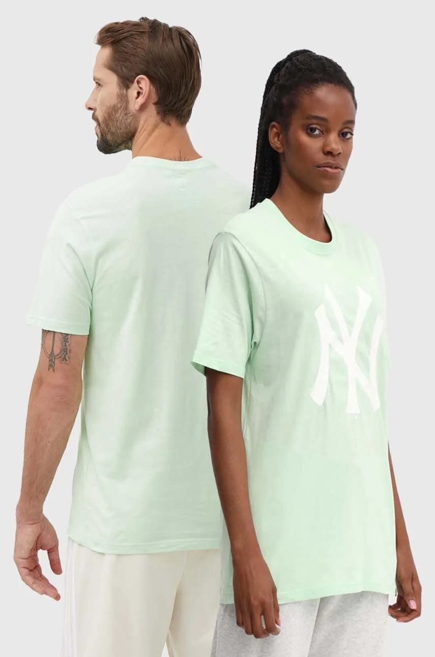 Хлопковая футболка MLB New York Yankees зеленая для мужчин