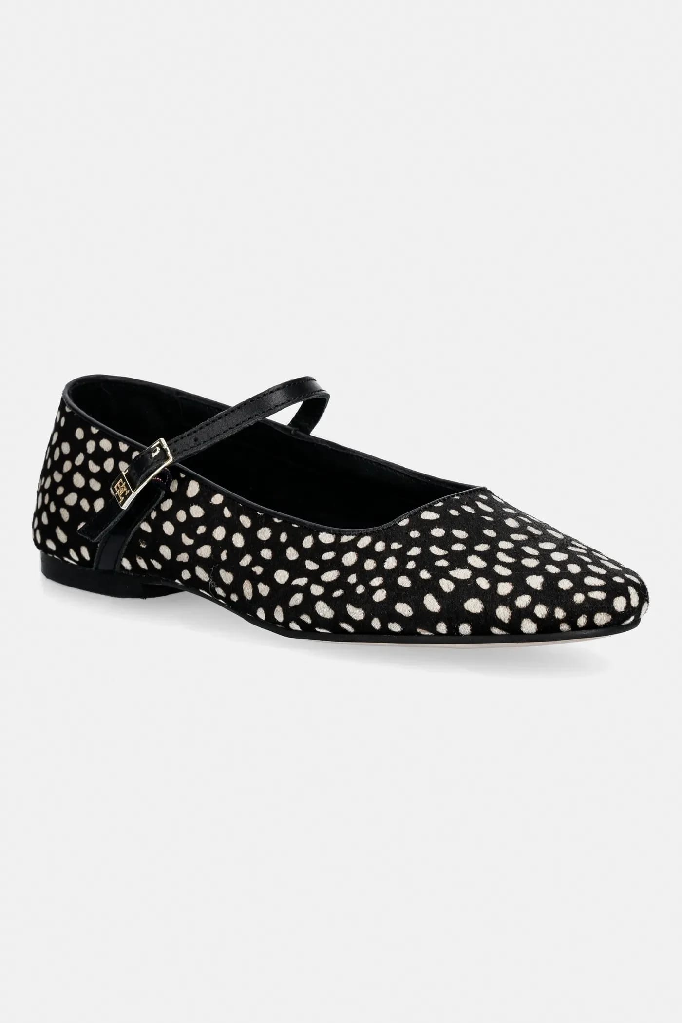 Кожаные балетки TH BUCKLE CALF HAIR BALLERINAS