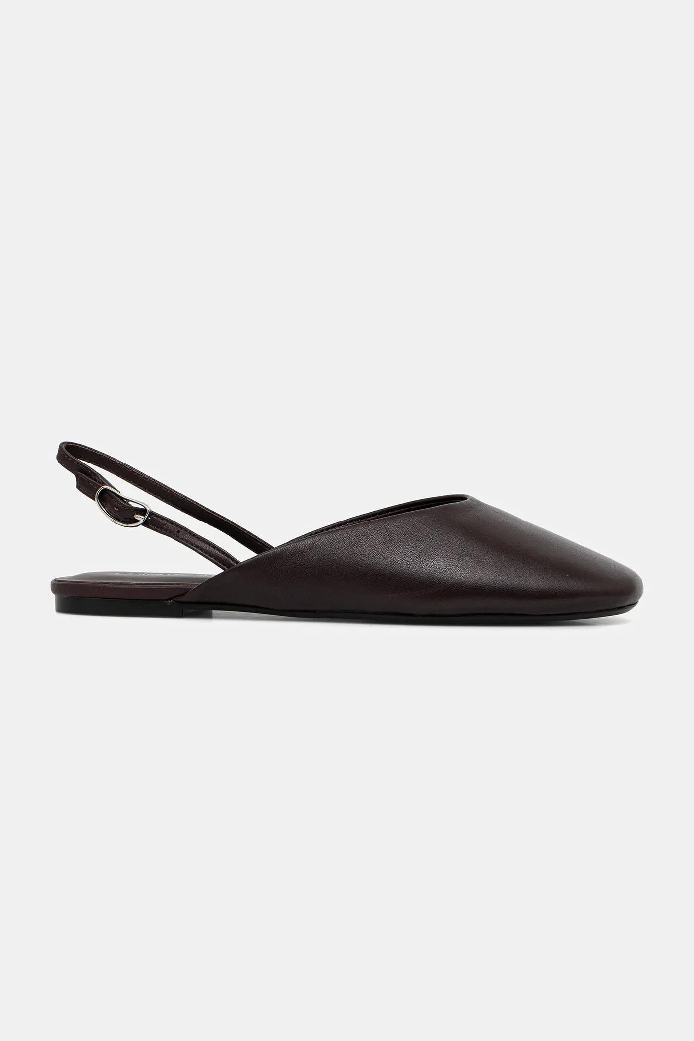 Кожаные балетки OBLIQUE BALLERINA SLINGBACK LTH - фото 2