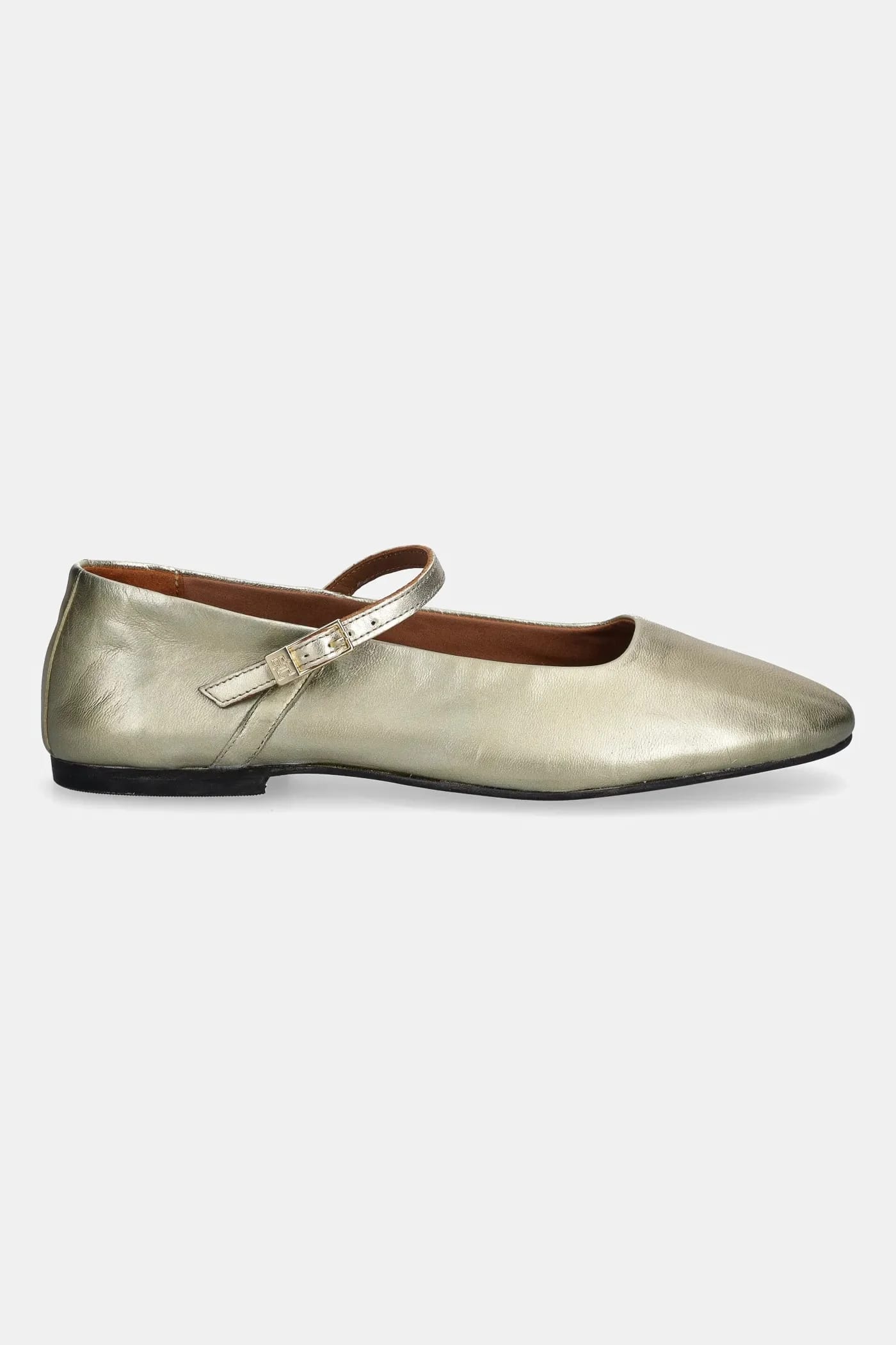HILFIGER GOLD BALLERINAS кожаные балетки - фото 2