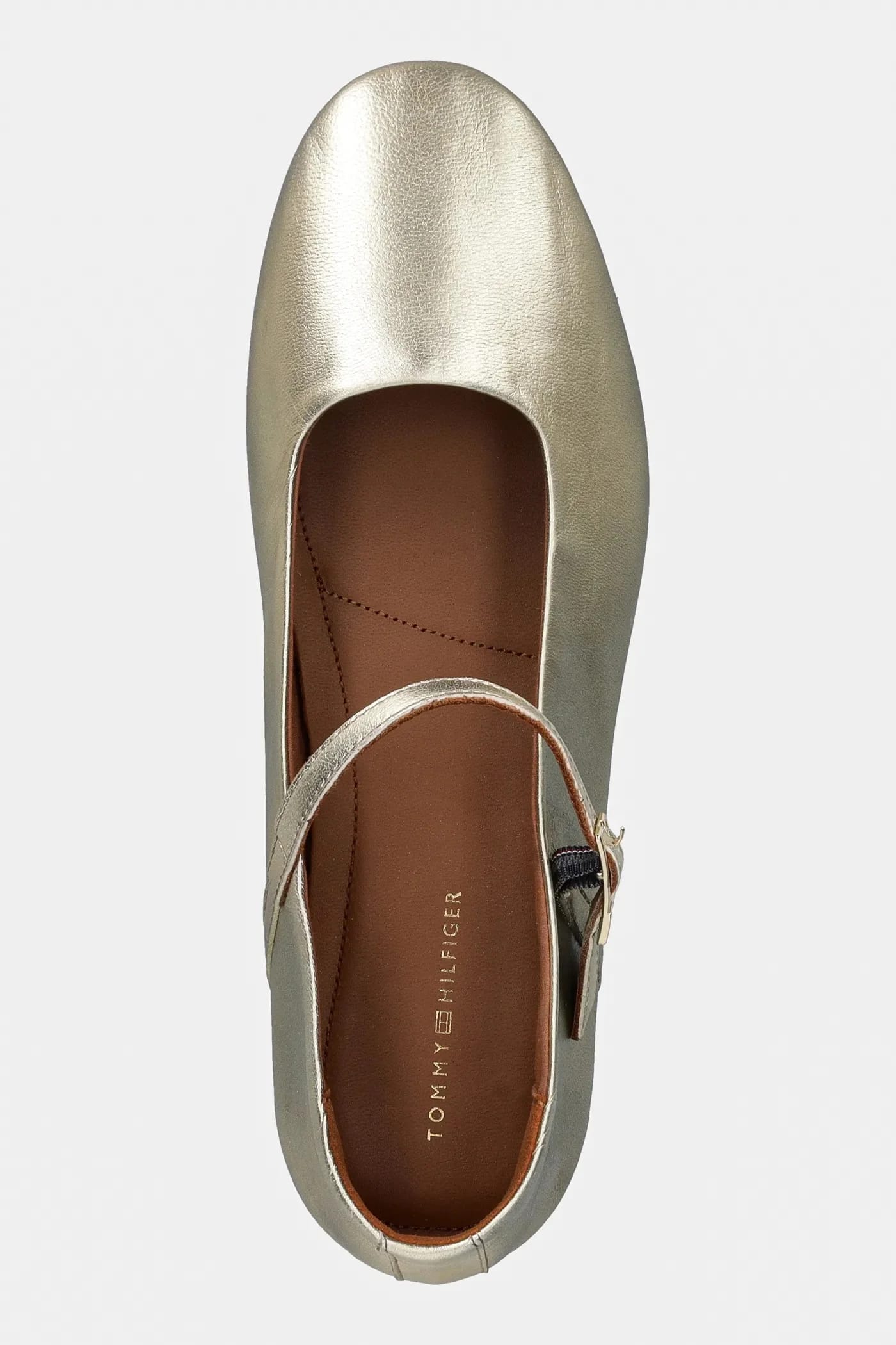 HILFIGER GOLD BALLERINAS кожаные балетки - фото 4