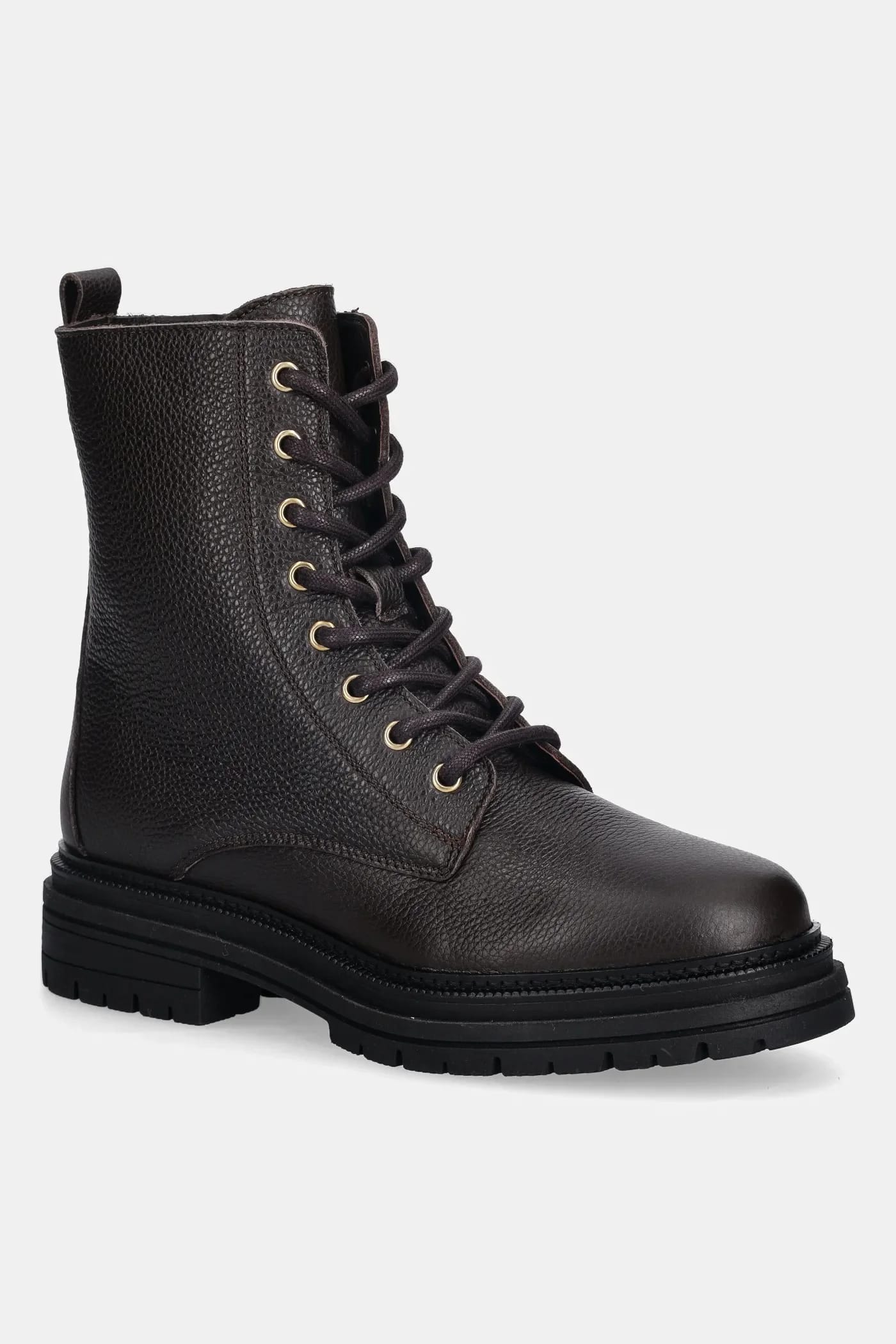 Кожаная сумка TH PLAQUE PEBBLE LACE BOOT