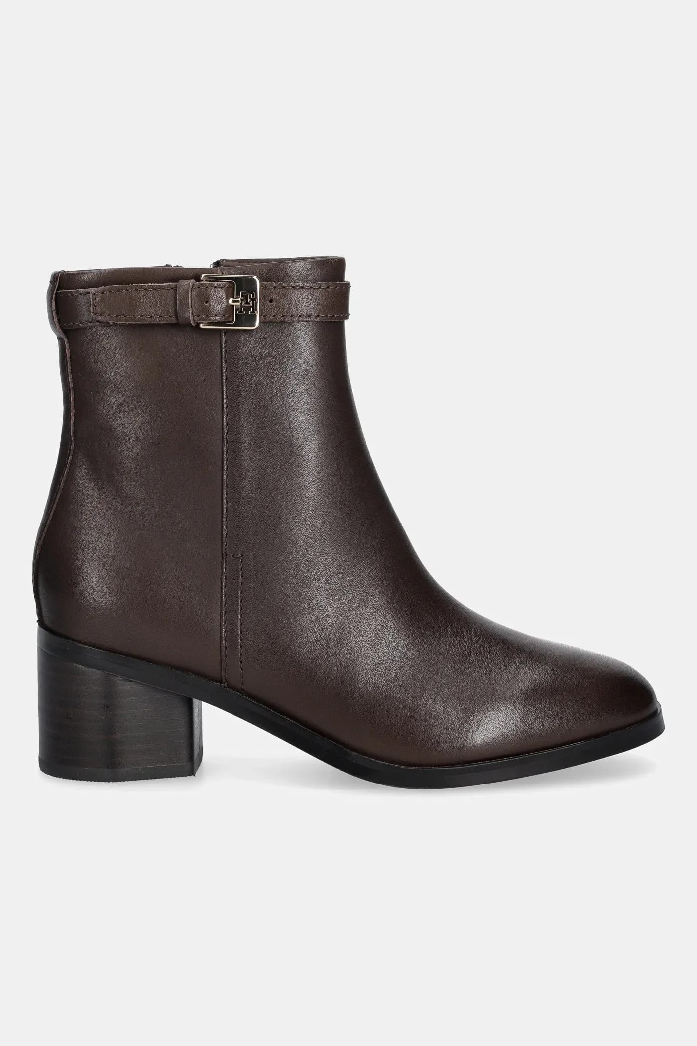 Кожаные ботильоны TH BUCKLE RIDING MID HEEL BOOTIE - фото 2