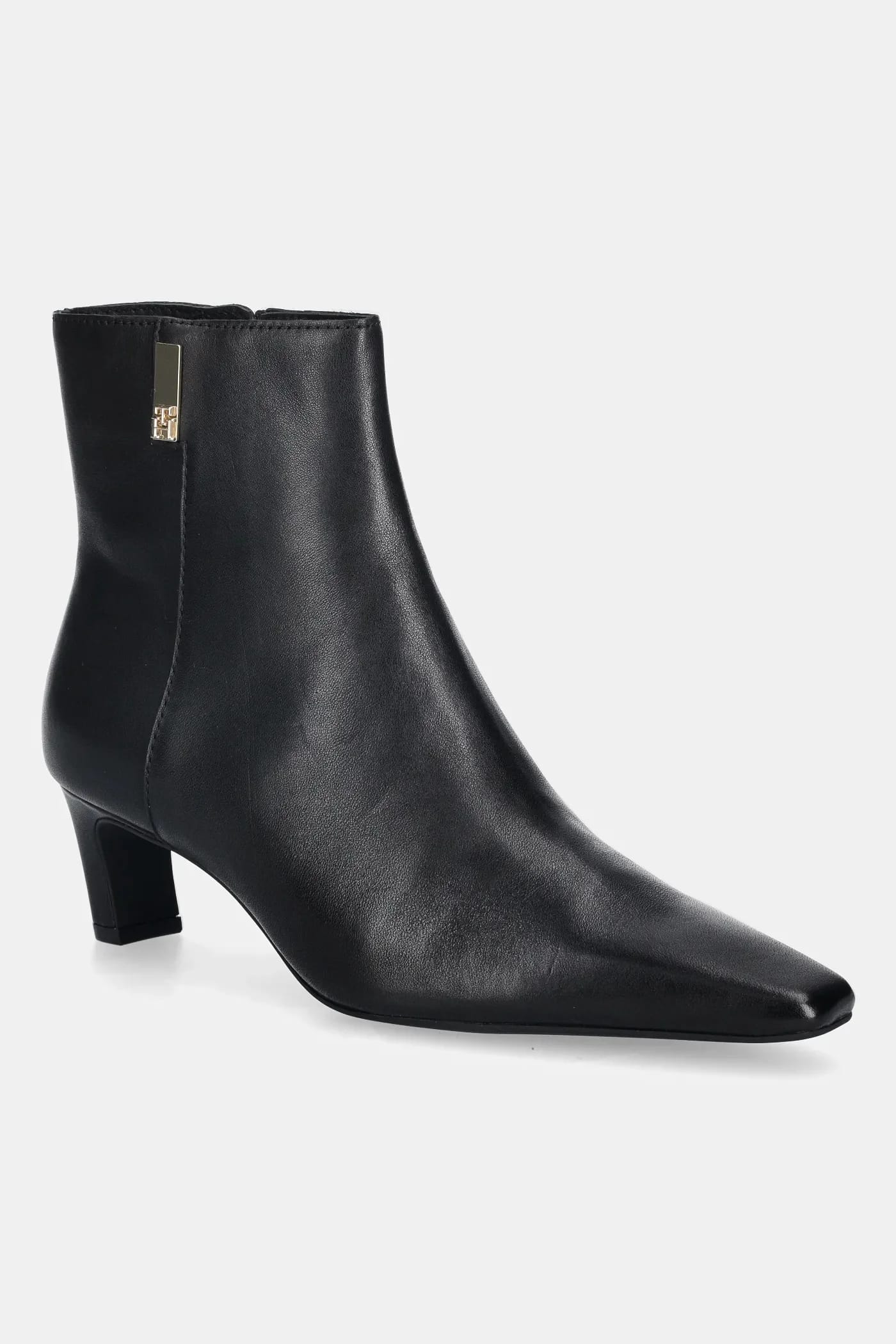 Кожаные ботильоны SQUARE TOE KITTEN BOOTIE