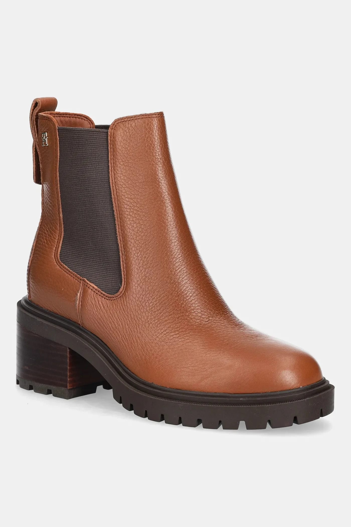 Кожаные ботильоны TH LEATHER CHELSEA CLEATED HEEL