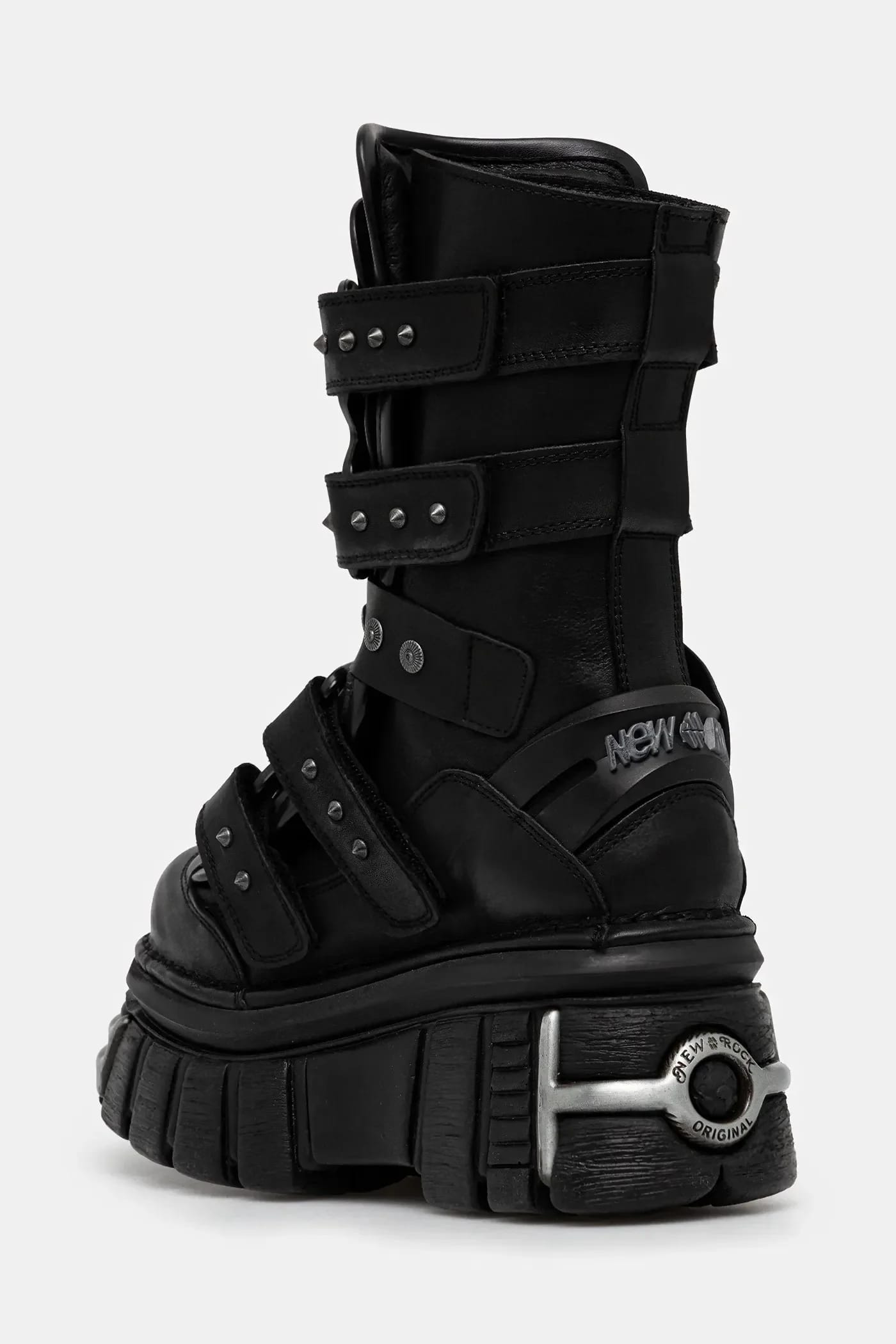 Кожаные ботильоны CRUST NEGRO, TOWER NEGRO E14 ACERO - фото 3
